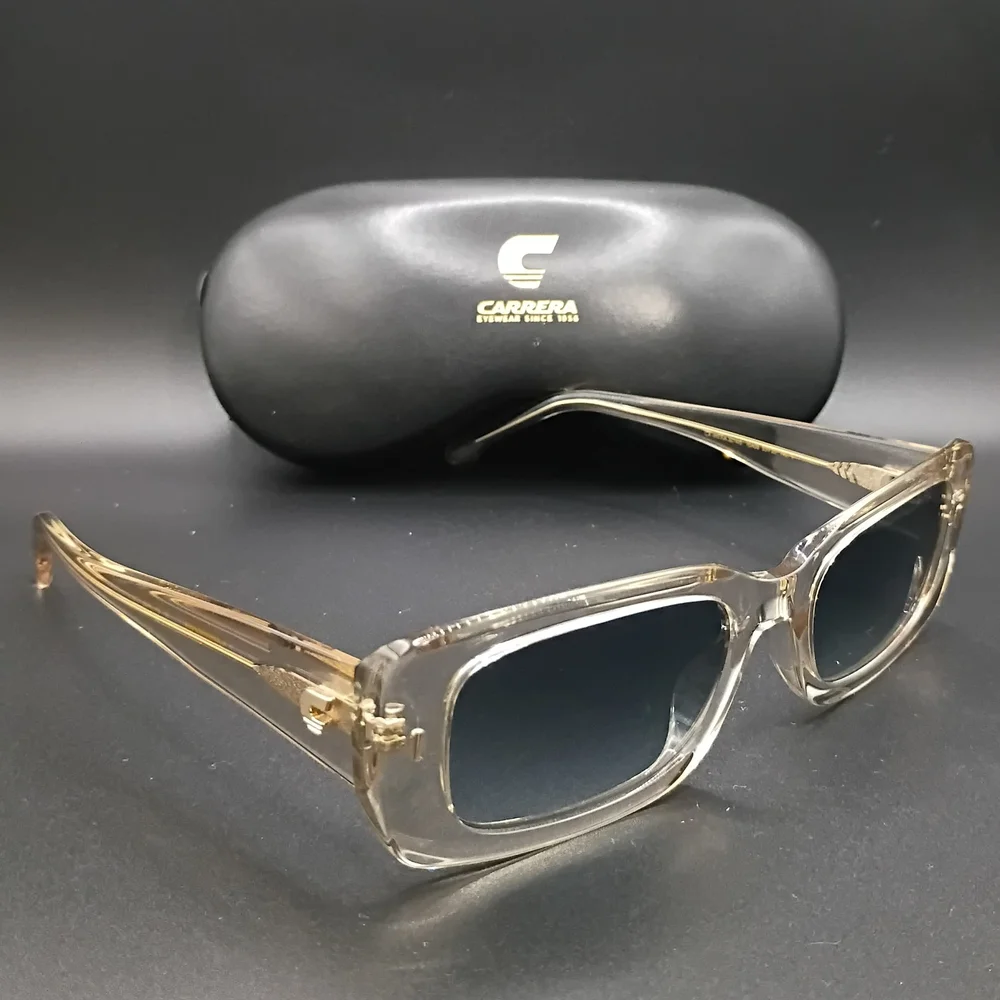 Carrera Clear Frame Sunglasses with Dark Lenses